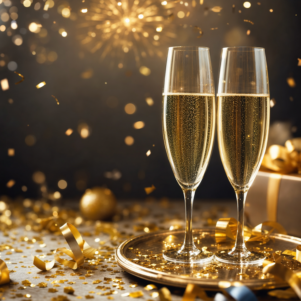 New Year greeting card and invitation designs